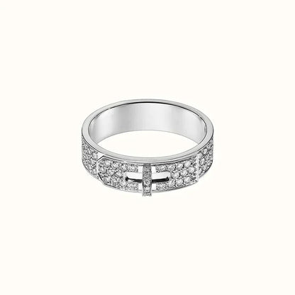 [Zalyn Jewelry ]KELLY SILVER DIAMOND RING