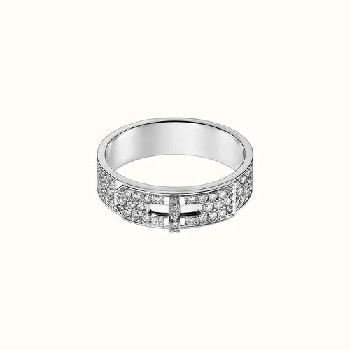 [Zalyn Jewelry ]KELLY SILVER DIAMOND RING