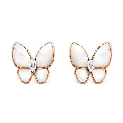 [Zalyn Jewelry ]BUTTERFLY MOP DIAMOND EARRINGS