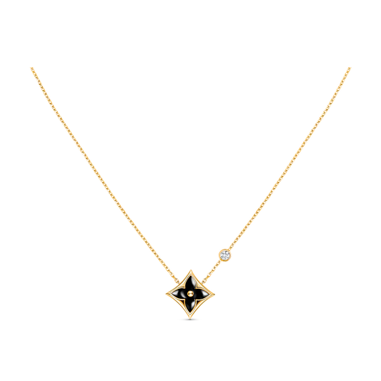 [Zalyn]STAR BLACK MOP NECKLACE