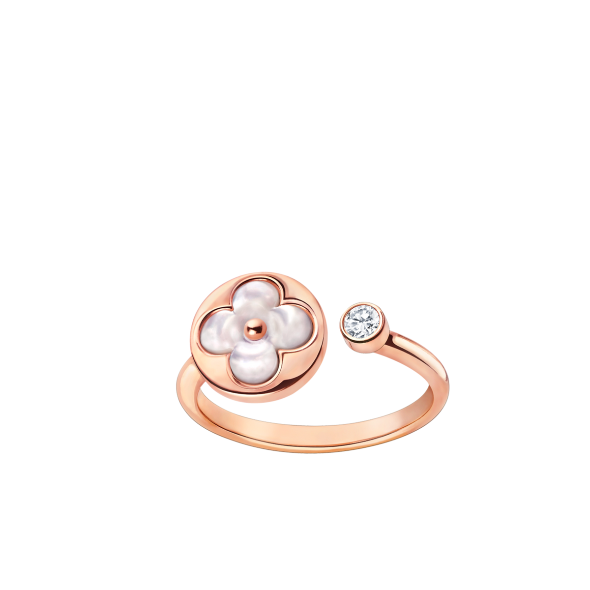 [Zalyn Jewelry ]SUN 1 DIAMOND PINK MOP RING