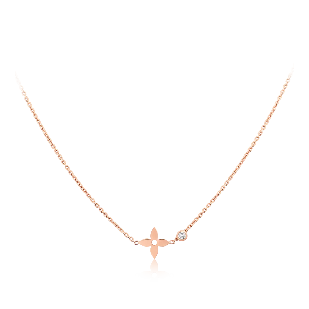 [Zalyn Jewelry ]BLOSSOM PENDANT PINK GOLD AND DIAMOND