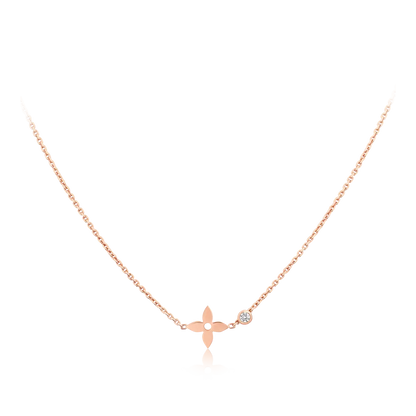 [Zalyn Jewelry ]BLOSSOM PENDANT PINK GOLD AND DIAMOND