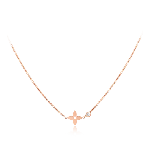 [Zalyn Jewelry ]BLOSSOM PENDANT PINK GOLD AND DIAMOND