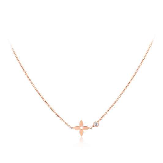 [Zalyn Jewelry ]BLOSSOM PENDANT PINK GOLD AND DIAMOND