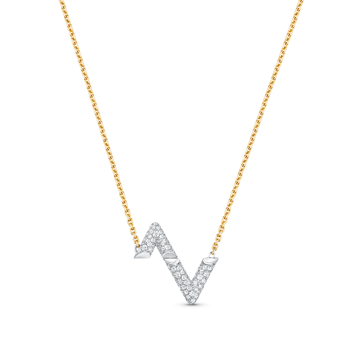 [Zalyn Jewelry ]VOLT SILVER DIAMOND PEDANT NECKLACE