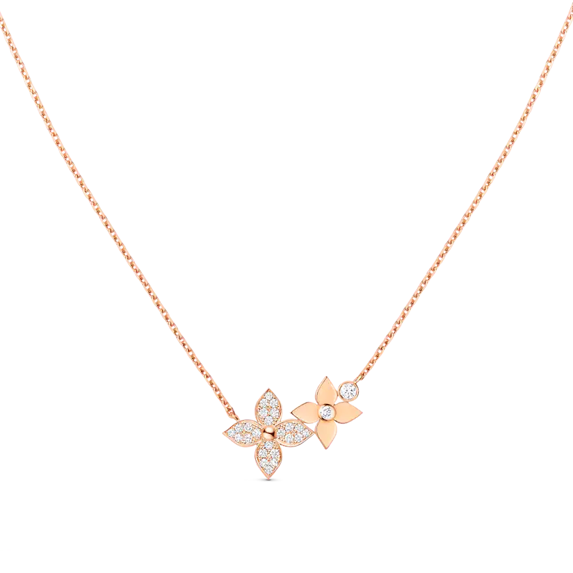 [Zalyn]STAR BLOSSOM NECKLACE ROSE GOLD DIAMONDS