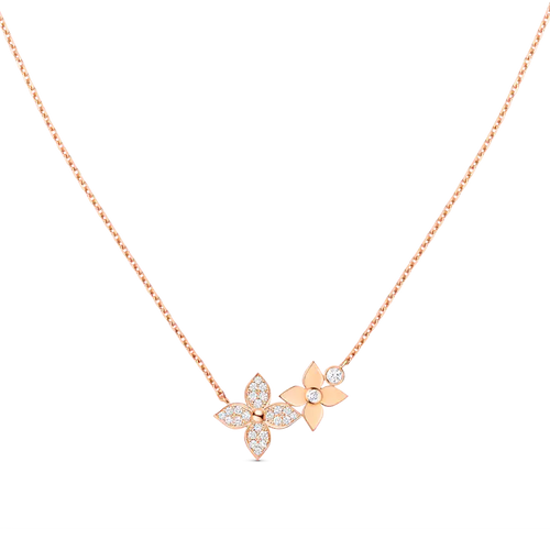 [Zalyn]STAR BLOSSOM NECKLACE ROSE GOLD DIAMONDS