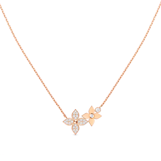 [Zalyn]STAR BLOSSOM NECKLACE ROSE GOLD DIAMONDS