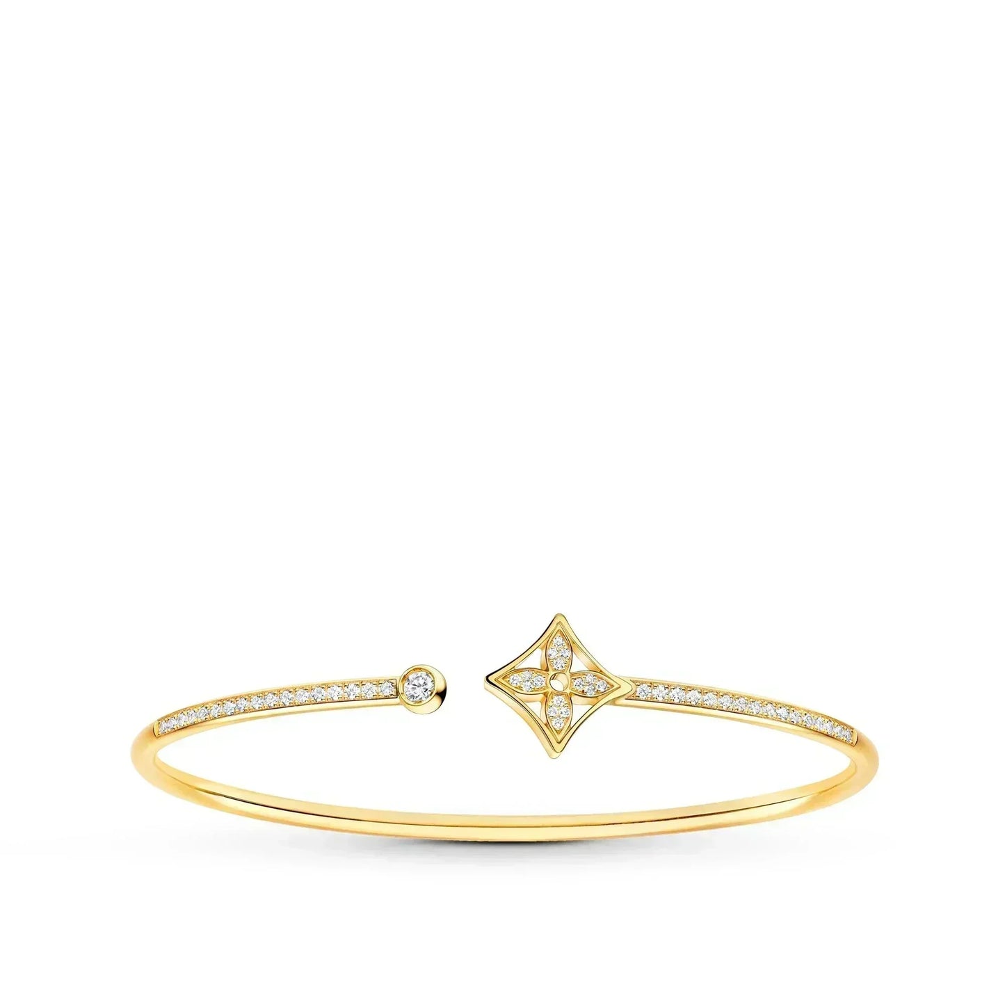 [Zalyn]IDYLLE GOLD OPEN BRACELET DIAMOND PAVED