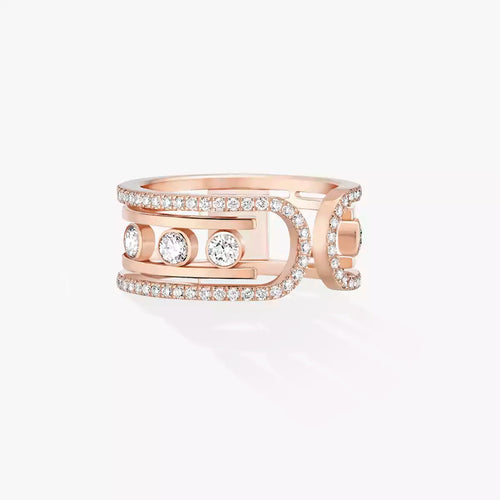 [Zalyn]OPEN MOVE 10-DIAMOND PAVÉ RING