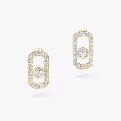 [Zalyn]SO MOVE PAVÉ DIAMOND EARRINGS