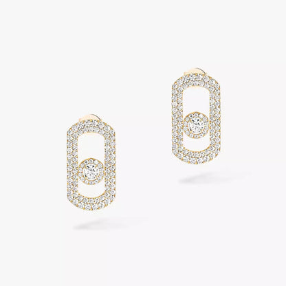 [Zalyn Jewelry]So Move Pave_-Set Diamond Earrings in Silver