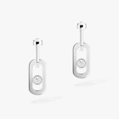 [Zalyn]SO MOVE XL DIAMOND PENDANT EARRINGS