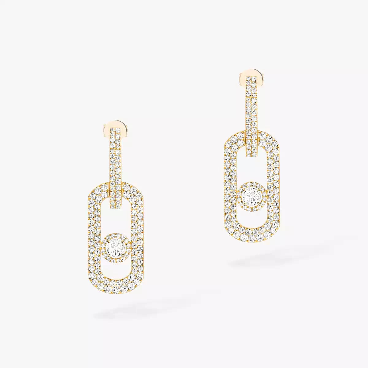 [Zalyn]SO MOVE XL FULL-PAVÉ DIAMOND PENDANT EARRINGS