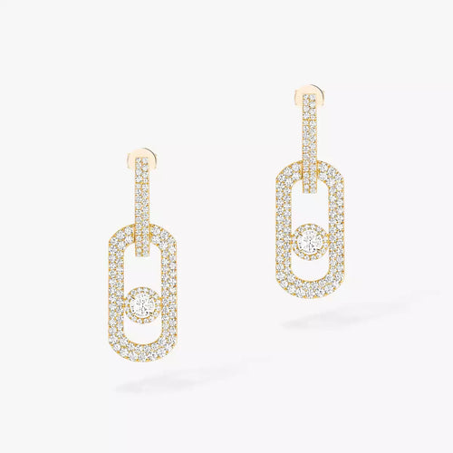 [Zalyn]SO MOVE XL FULL-PAVÉ DIAMOND PENDANT EARRINGS