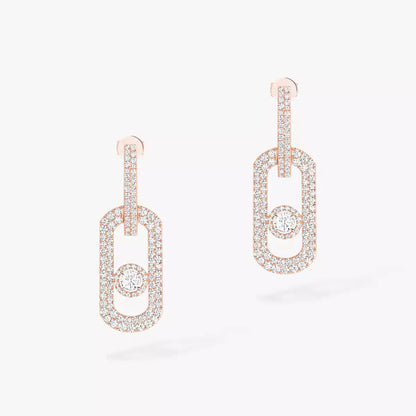 [Zalyn]SO MOVE XL FULL-PAVÉ DIAMOND PENDANT EARRINGS
