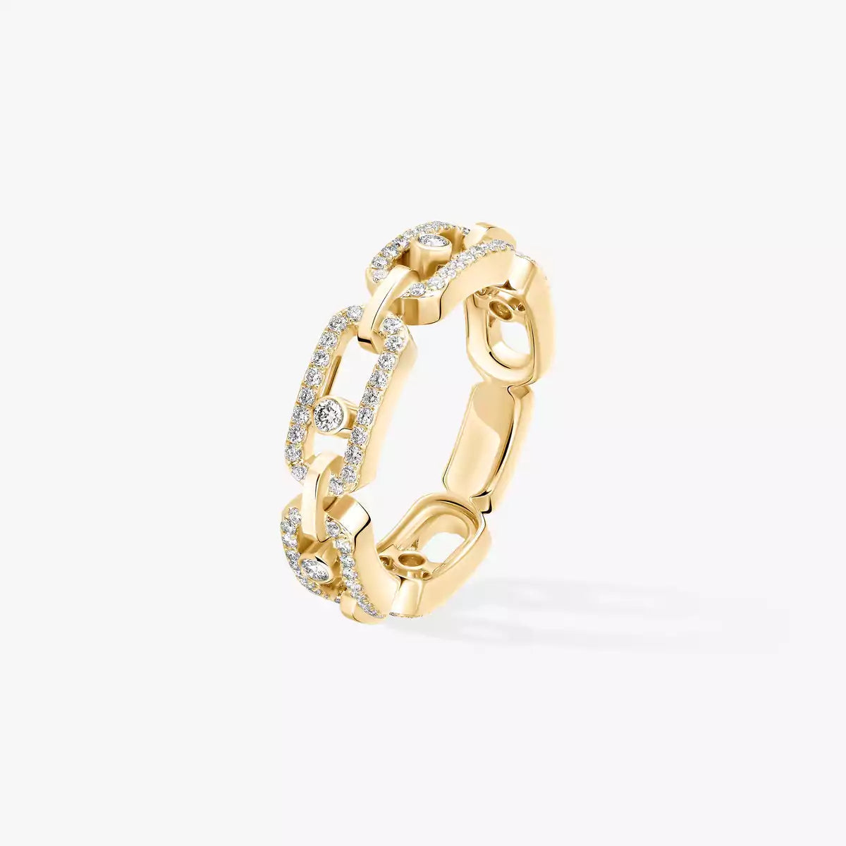 [Zalyn]MOVE LINK PAVÉ DIAMOND RING