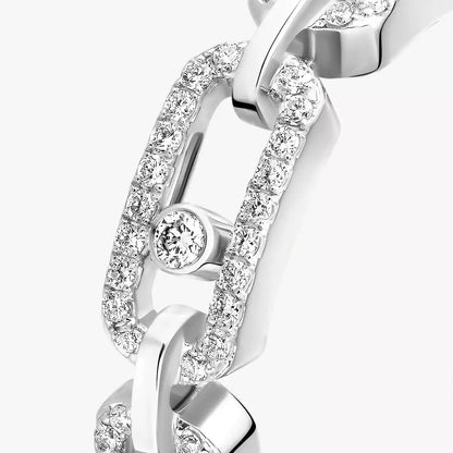 [Zalyn]MOVE LINK PAVÉ DIAMOND RING