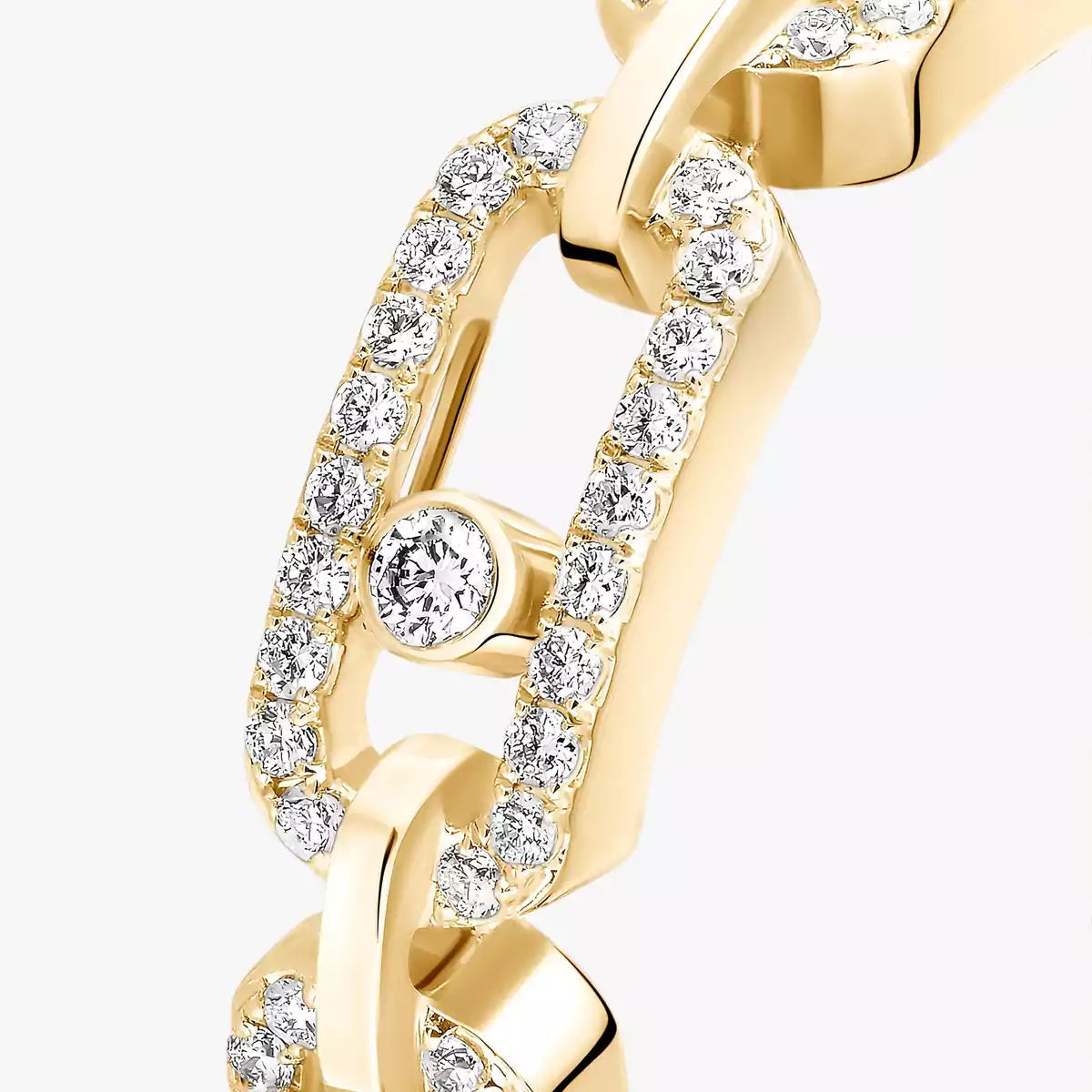 [Zalyn]MOVE LINK PAVÉ DIAMOND RING