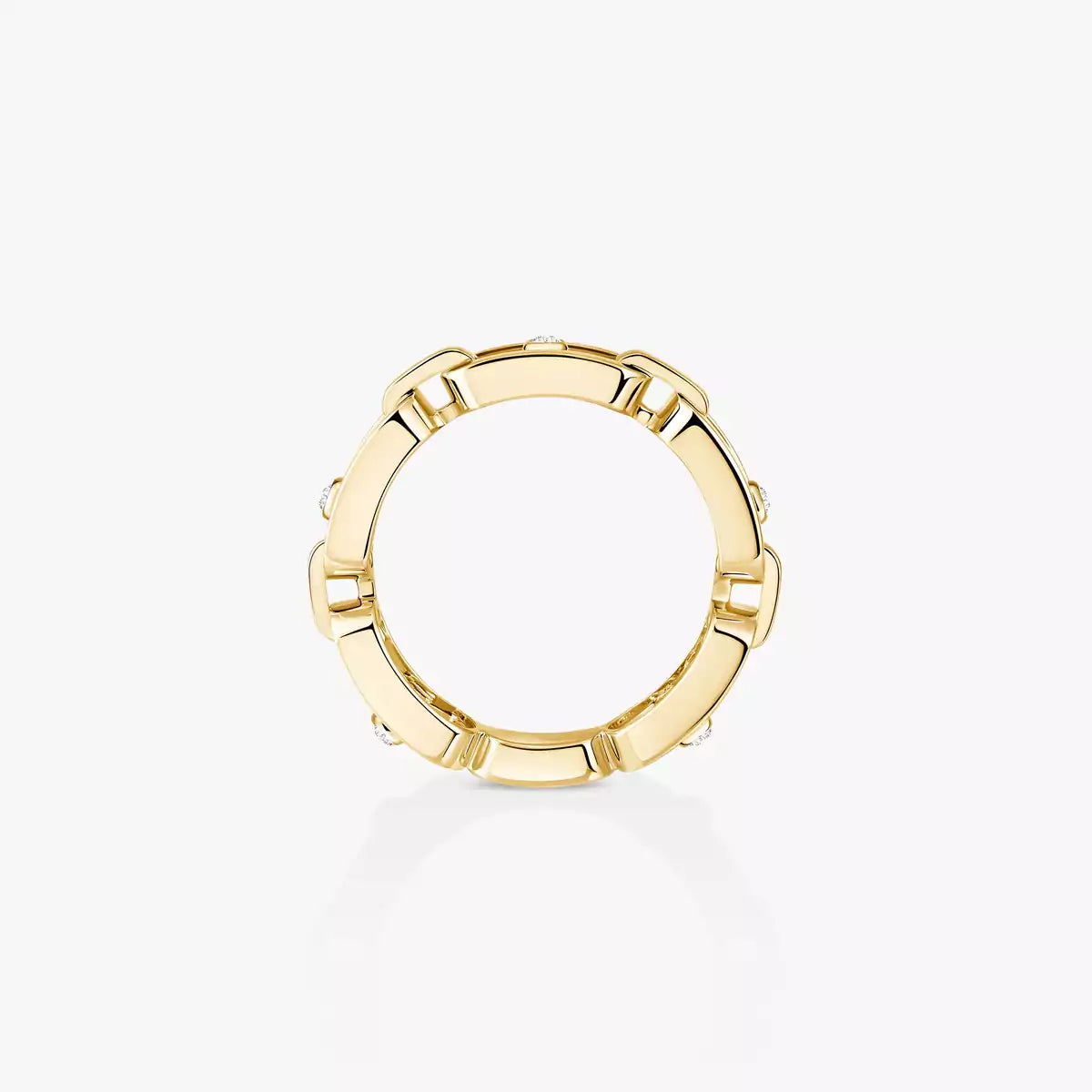 [Zalyn]MOVE LINK PAVÉ DIAMOND RING
