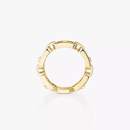 [Zalyn]MOVE LINK PAVÉ DIAMOND RING