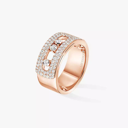 [Zalyn]MOVE NOA PAVÉ DIAMOND INTERLOCKING RING
