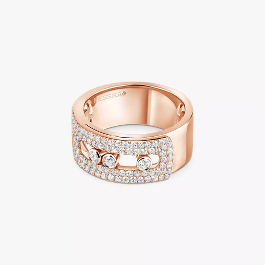 [Zalyn]MOVE NOA PAVÉ DIAMOND INTERLOCKING RING