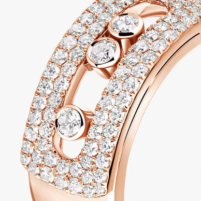 [Zalyn]MOVE NOA PAVÉ DIAMOND INTERLOCKING RING