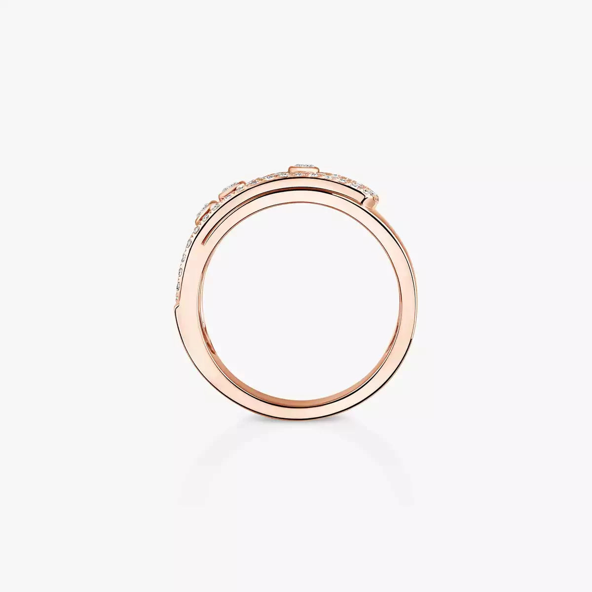 [Zalyn]MOVE NOA PAVÉ DIAMOND INTERLOCKING RING