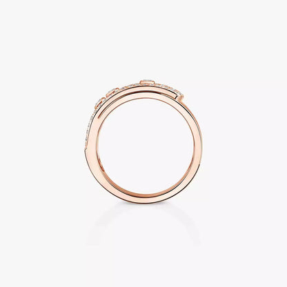 [Zalyn]MOVE NOA PAVÉ DIAMOND INTERLOCKING RING