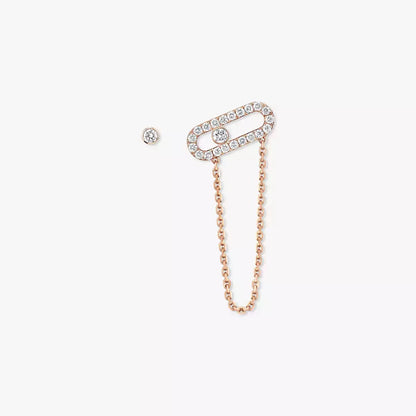 [Zalyn]MOVE UNO ALL DIAMOND STUD EARRINGS