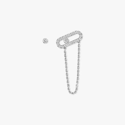 [Zalyn]MOVE UNO ALL DIAMOND STUD EARRINGS