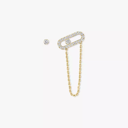 [Zalyn]MOVE UNO ALL DIAMOND STUD EARRINGS