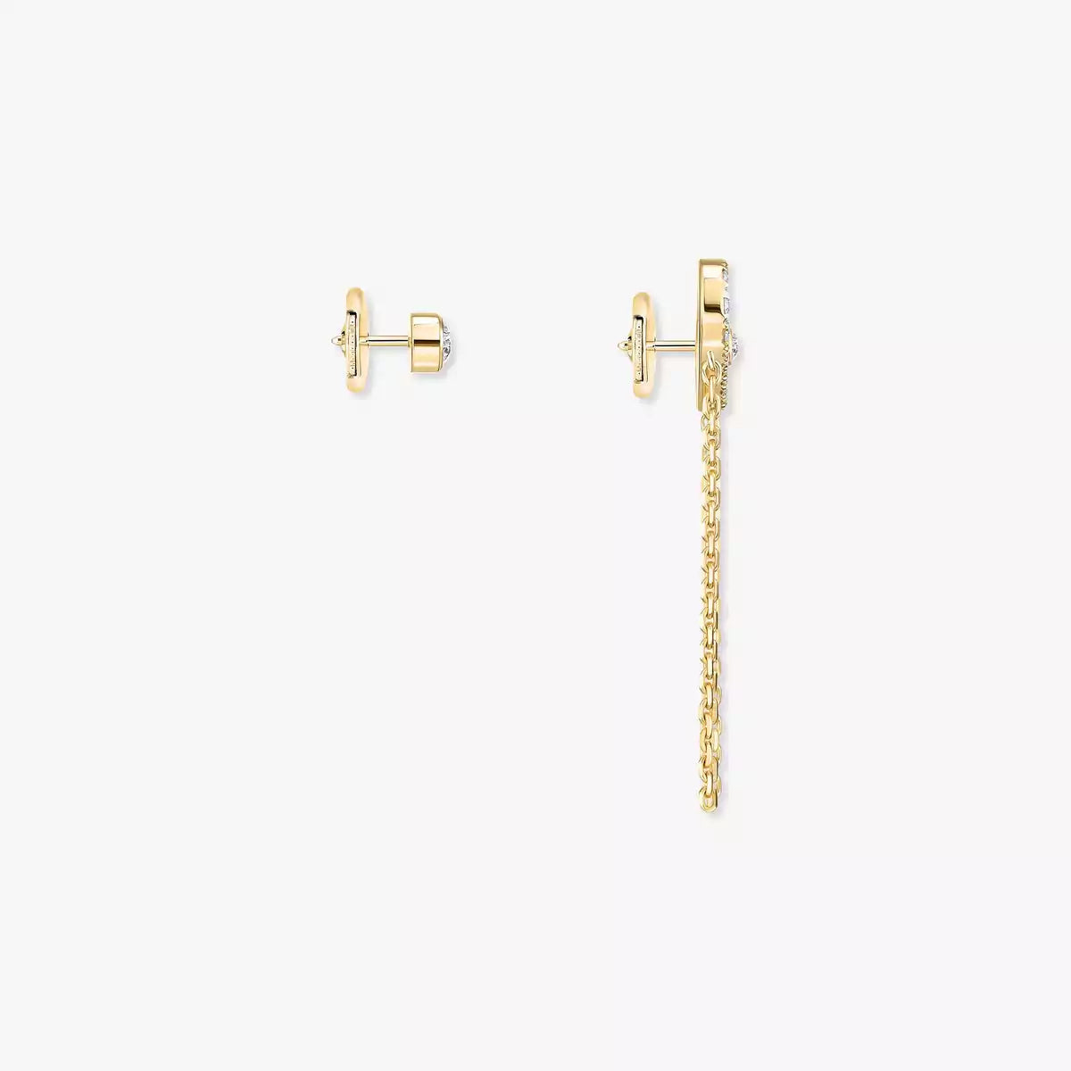 [Zalyn]MOVE UNO ALL DIAMOND STUD EARRINGS