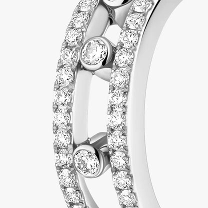 [Zalyn]MOVE PAVÉ DIAMOND HOOP EARRINGS