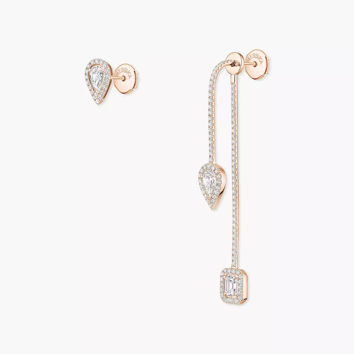 [Zalyn]MY TWIN DIAMOND DROP EARRINGS