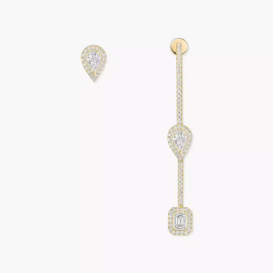 [Zalyn]MY TWIN DIAMOND DROP EARRINGS