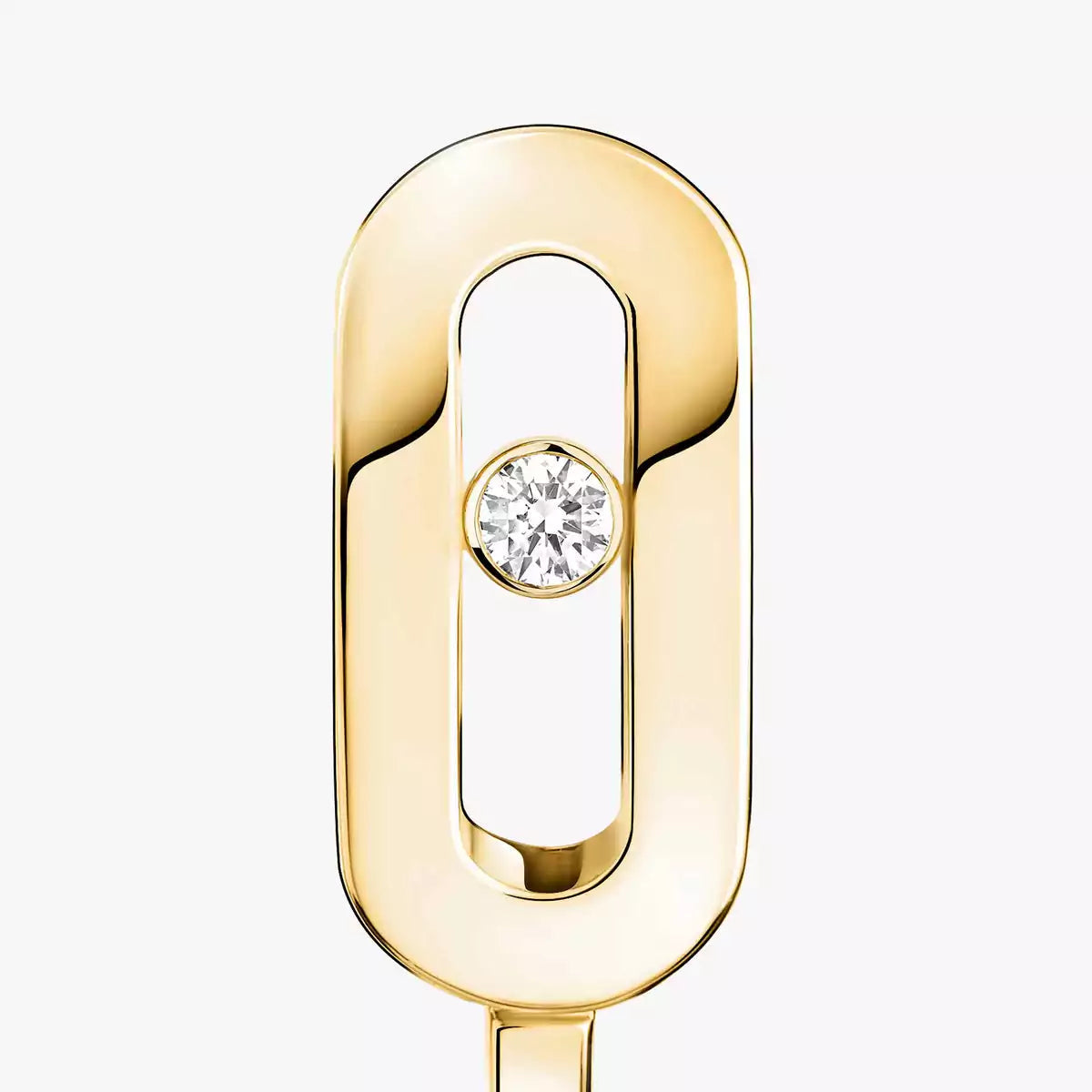 [Zalyn Jewelry]Diamond Mini Hoop Earrings Move Classique