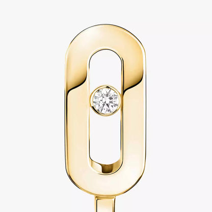 [Zalyn Jewelry]Diamond Mini Hoop Earrings Move Classique