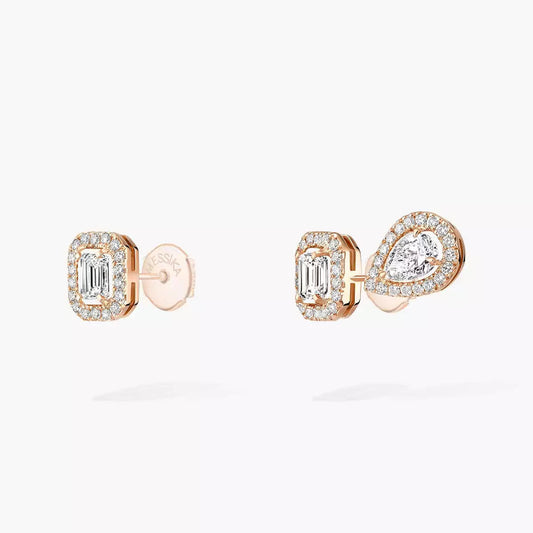 [Zalyn]MY TWIN 1+2 DIAMOND EARRINGS