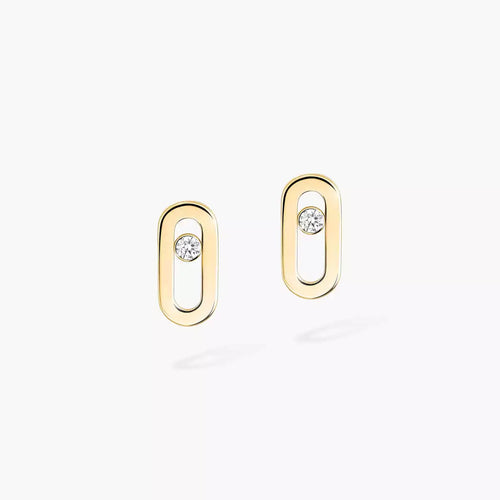 [Zalyn]MOVE UNO DIAMOND STUD EARRINGS