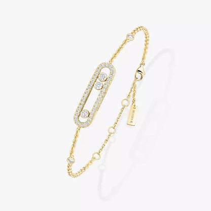 [Zalyn]PAVÉ BABY MOVE DIAMOND BRACELET