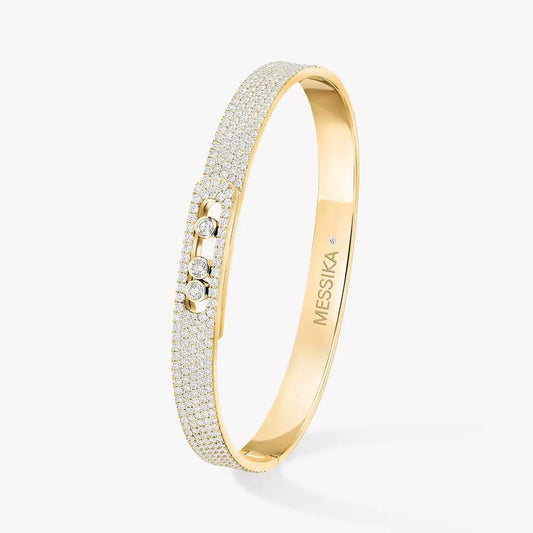 [Zalyn]MOVE NOA FULL-PAVÉ DIAMOND BANGLE BRACELET