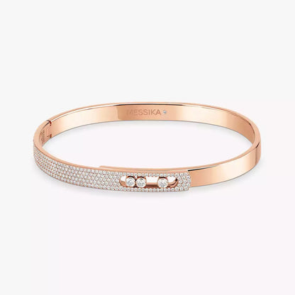 [Zalyn]MOVE NOA PAVÉ DIAMOND BANGLE BRACELET