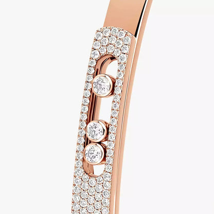 [Zalyn]MOVE NOA PAVÉ DIAMOND BANGLE BRACELET