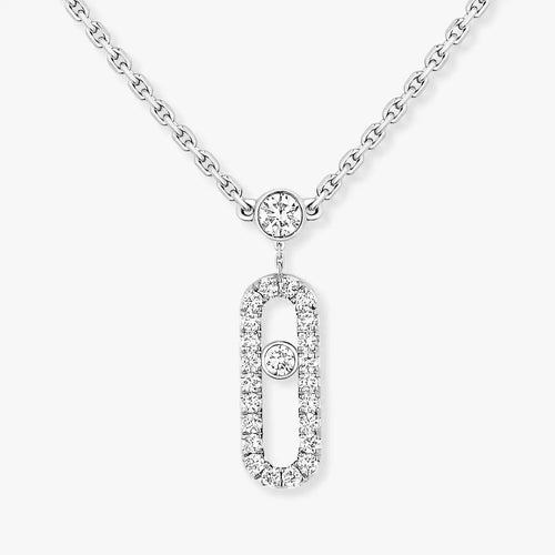 [Zalyn]MOVE UNO 2-ROW PAVÉ NECKLACE