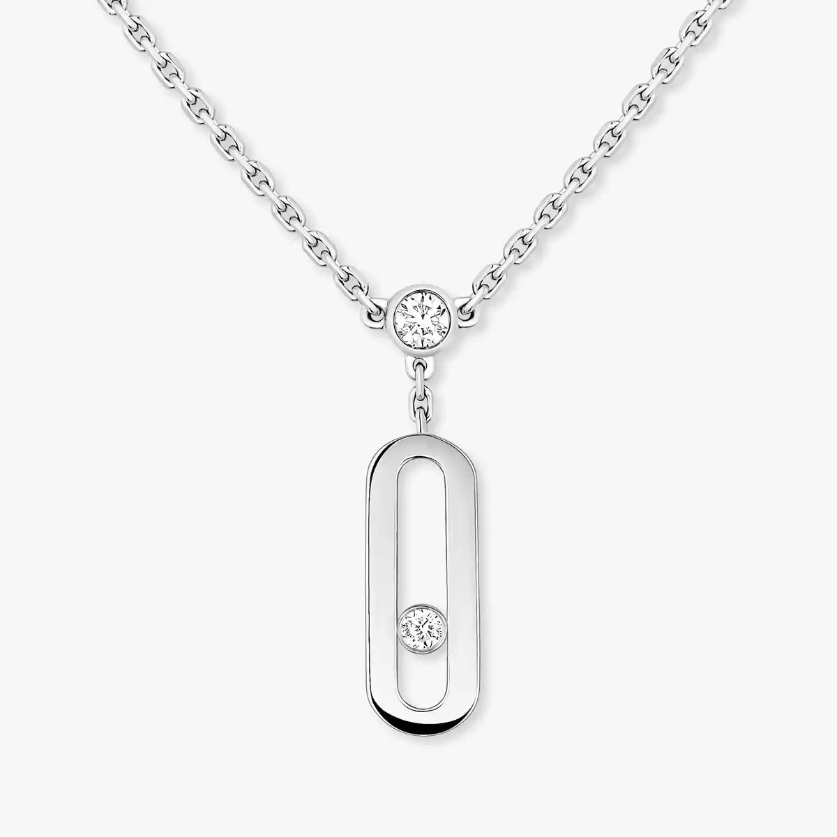 [Zalyn]MOVE UNO DOUBLE-PENDANT NECKLACE