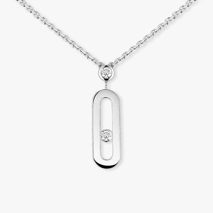 [Zalyn Jewelry] Move Uno Gold Diamond Long Necklace