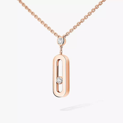 [Zalyn Jewelry] Move Uno Gold Diamond Long Necklace